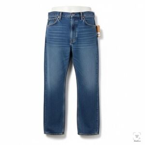 Levis 505 Jeans Mens 52x32 Big & Tall Blue Medium Wash Straight Denim Zip Fly